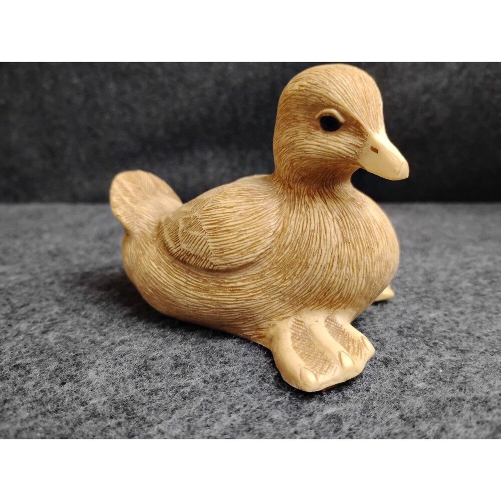 Vintage Old Carolina Baby Duck Figure Chick Duckling Figurine Dated 1984